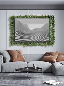 1入組塑料人造植物牆板用於背景婚禮牆面裝飾植物牆墊