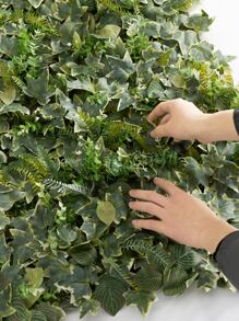 1入組塑料人造植物牆板用於背景婚禮牆面裝飾植物牆墊