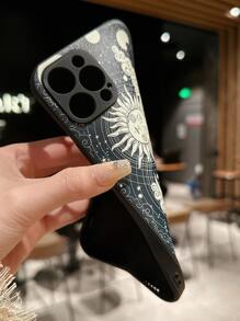 Moon Pattern & Sun Pattern Phone Case - Multicolor - View 2