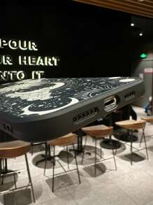 Moon Pattern & Sun Pattern Phone Case - Multicolor - View 4