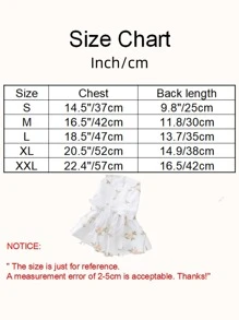1pc Floral Embroidered Pet Dress For Dog And Cat For Summer - Multicolor - View 3