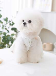 1pc Floral Embroidered Pet Dress For Dog And Cat For Summer - Multicolor - View 4