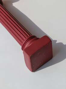 1pc Polyresin Candle Stand, Column Design Candle Holder For Home - Red - View 5