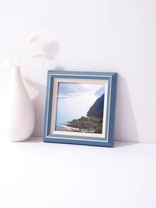 1入組塑料相框無內紙家用簡約相框 - 淺藍色 - 查看 3