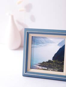 1入組塑料相框無內紙家用簡約相框 - 淺藍色 - 查看 5