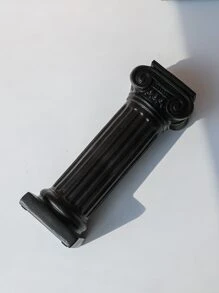 1pc Large Black Roman Column Candlestick, Creative Home Decoration Sample Room Ornament - Black - View 2
