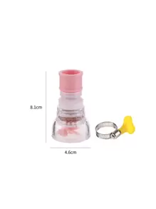 1pc Splash Proof Faucet Filter, Pink Faucet Extension Head For Kitchen - Pink - View 2