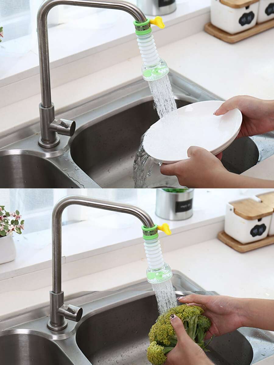 1pc Splash Proof Faucet Filter, Green Faucet Extension Head For Kitchen - Green - View 1