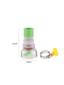1pc Splash Proof Faucet Filter, Green Faucet Extension Head For Kitchen - Green - View 2