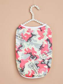 1入組卡通圖案寵物背心適用於狗狗和貓適用於夏天 - 彩色 - 查看 2