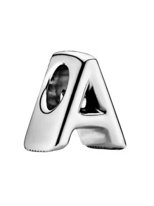 1入組字母設計銀DIY首飾配件 - 銀色 - 查看 4