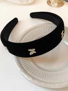 Street 1pc Women Butterfly Decor Fashionable Headband, For Daily Decoration Bow,Hairband,Hair Hoop Headbands