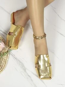 Giày bệt Nữ - Vàng - Xem 2