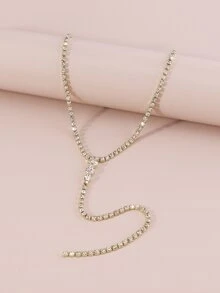 水鑽裝飾Y字項鍊
