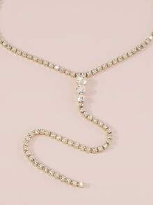 水鑽裝飾Y字項鍊