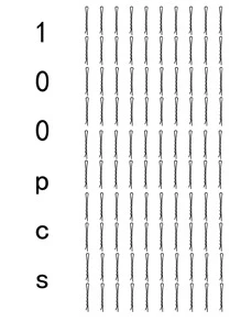 100入組簡約邊夾 - 黑色 - 查看 2