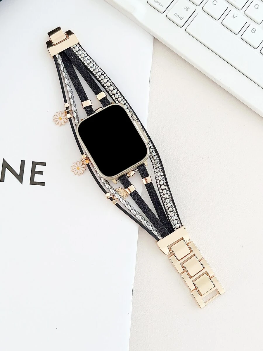 Correa de reloj compatible con Apple Watch con margarita - Multicolor - Ver 1