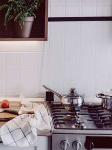 Giấy dán tường ốp tường bếp 3D bóng màu trắng Subway bóc ra và dán - Nhiều màu - Xem 9