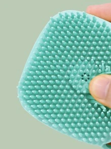 Pet Multifunctional Bath Massage Brush Cleaning Comb Bath Storage Pet Silicone Brush - Baby Blue - View 3