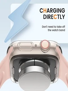 2pcs Clear Case Compatible With Apple Watch - Clear - View 7