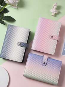 1set Loose-leaf Cover & Label Sticker Set, Ombre Violet Purple Loose-leaf Cover For Students - Violet Purple - View 2
