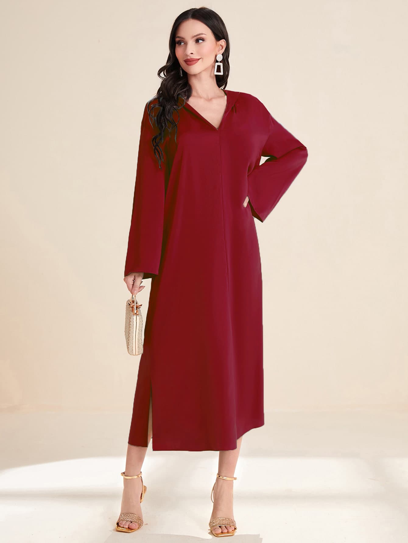 Al Najma 素色下擺開叉土耳其長袍