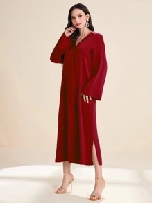 Al Najma 素色下擺開叉土耳其長袍