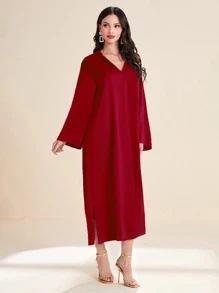 Al Najma 素色下擺開叉土耳其長袍