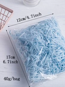 1pack Solid Color Gift Filler Paper - Baby Blue - View 3