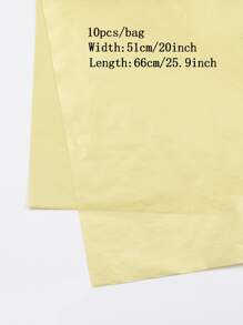 10pcs Solid Color Gift Wrapping Paper - Gold - View 3