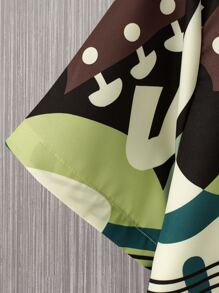 Manfinity LEGND Áo sơ mi Nam Nút phía trước Đồ họa Sọc Giải trí - Nhiều màu - Xem 4