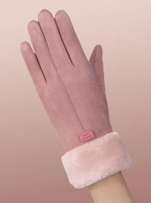 Găng tay lót nhiệt trang trí miếng vá chữ - Hồng - Xem 4