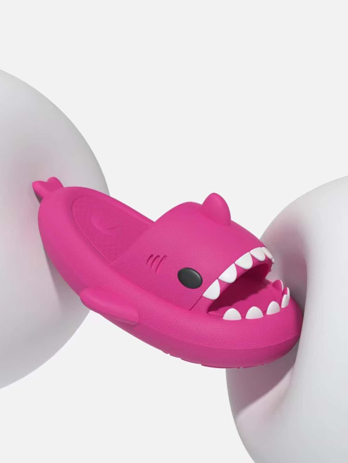 Women Cartoon Shark Design Slides, Preppy Slides SHEIN USA