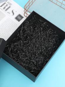 1pack/100g Gift Filler Raffia Paper,Daily Black Shredded Paper Packaging Party Gift Valentine Day - Black - View 2