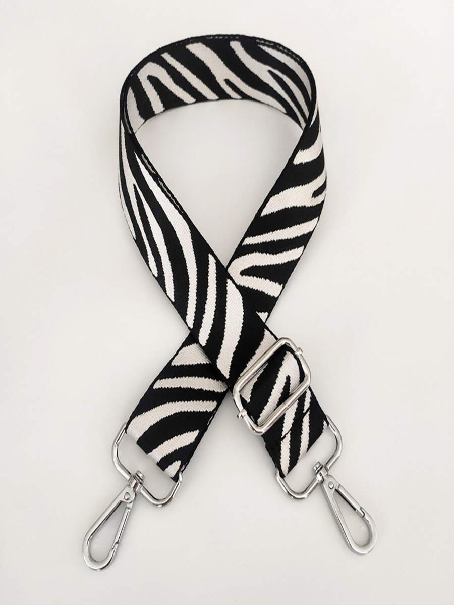 Zebra Print Bag Strap Bag Accessories Adjustable Removable Wide Strap - Multicolor - View 1