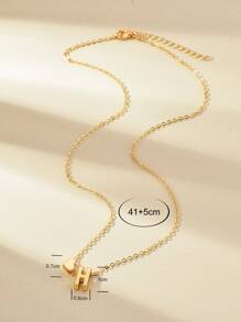 1入組字母墜飾項鍊 - 金黃色 - 查看 5