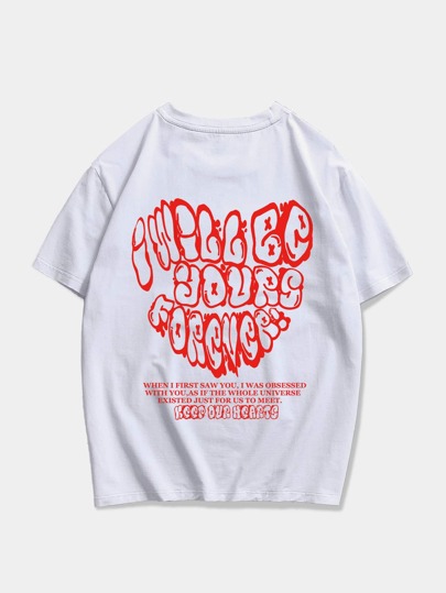 Street Life تيشيرت رجالي بنص إعلاني بتصميم جرافيكي