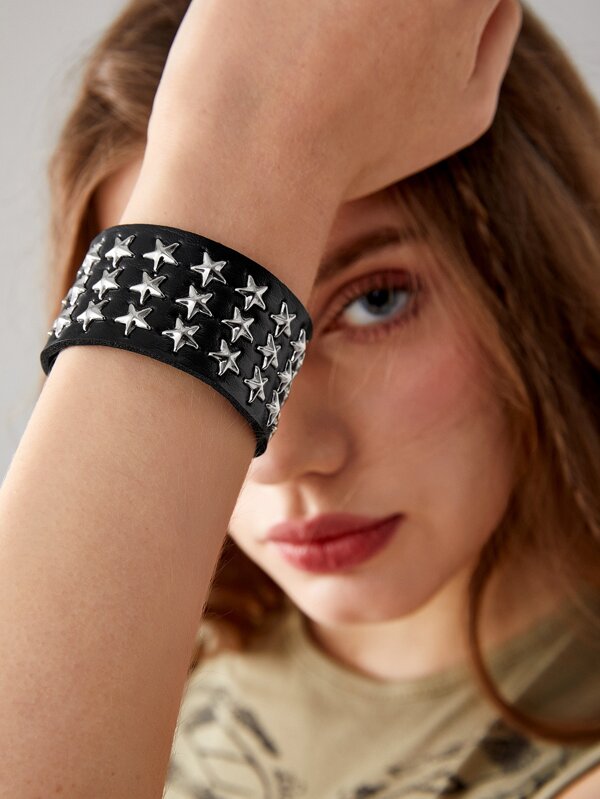 ROMWE Grunge Punk Studded Decor Bracelet
