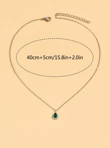 A4445 1 Máy Tính Quyến Rũ Đính Đá Cubic Zirconia Trang Trí Mặt Dây Chuyền Vòng Cổ Cho Nữ Tặng Trang Sức Đồng - Bạc - Xem 3