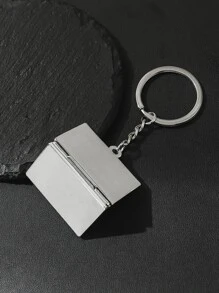 Llavero con colgante de computadora para hombres de la calle, accesorio para coche, bolso o mochila escolar - Plateado - Ver 2