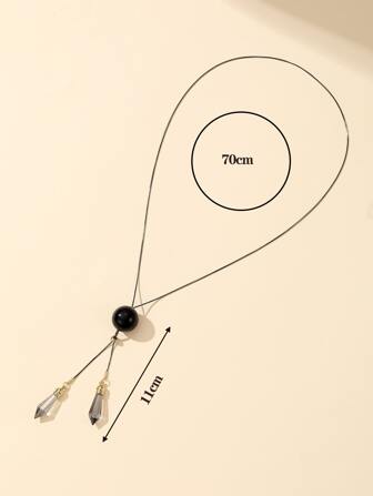 1 st Mode pärlstav utsmyckade långa halsband datum presenter för kvinnor