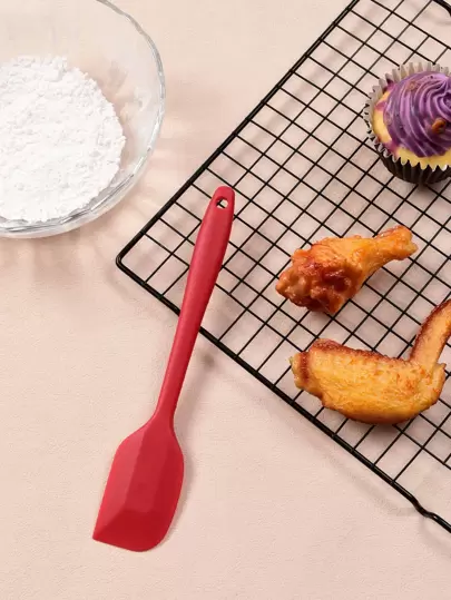 1 件迷你硅胶刮刀，颜色随机，蛋糕奶油抹刀厨房烘焙工具