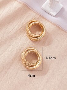 bông tai đinh tròn - Vàng - Xem 4