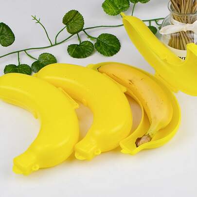 1入組塑膠香蕉保鮮創意香蕉形狀食物儲藏盒