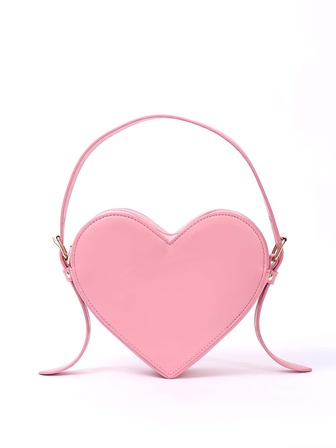 Bolso de hombro de moda con forma de corazón color rosa para dama, regalo del Día de San Valentín