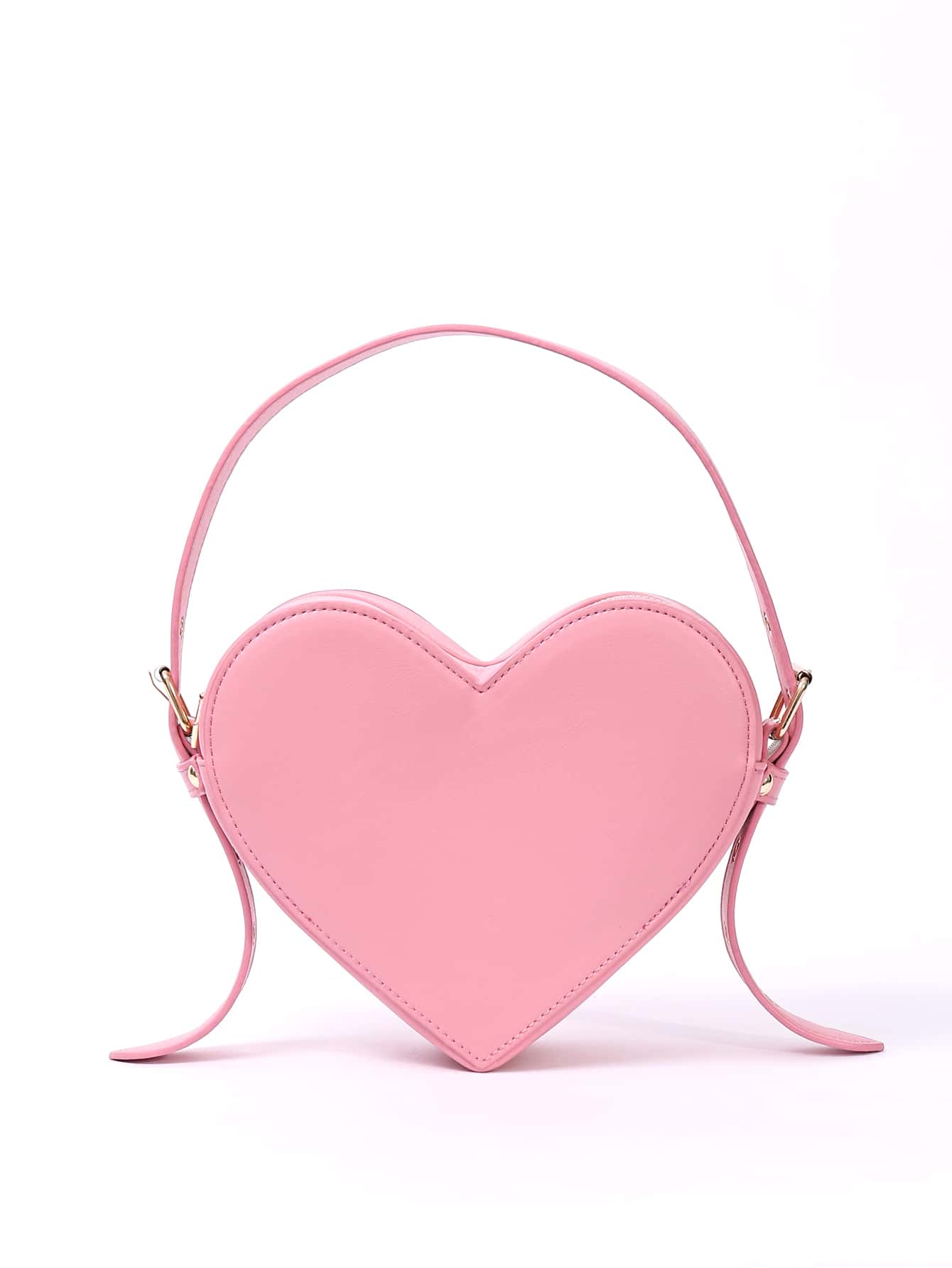 Heart-Shaped Pink Fashionable Ladies Shoulder Bag Valentines - Pink - View 1