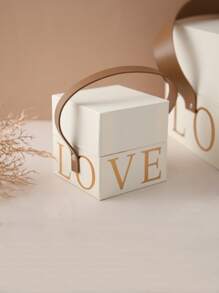 1 hộp giấy gói quà, hộp quà đồ họa chữ cái cho bữa tiệc - trái cam - Xem 2