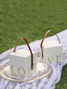 1 hộp giấy gói quà, hộp quà đồ họa chữ cái cho bữa tiệc - trái cam - Xem 4