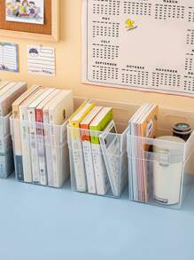 1入組透明筆塑膠文具收納盒 - 無色 - 查看 4