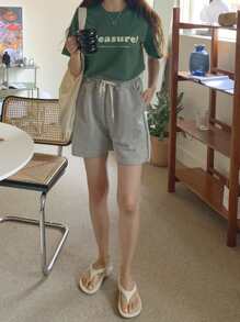 DAZY Slogan Graphic Tee - Green - View 7